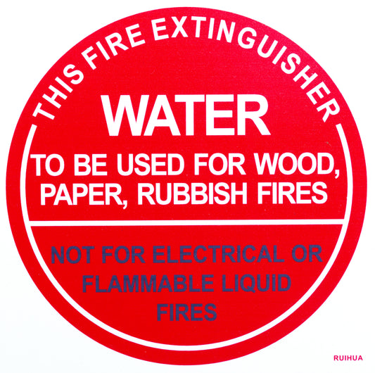 Air Water Fire Extinguisher ID Sign